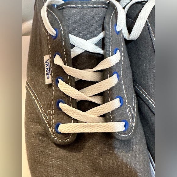 Vans Authentic Lo Pro Grey/Pewter & Blue Canvas Skate Sneakers Woman’s/Men’s 8.5 - Picture 8 of 10